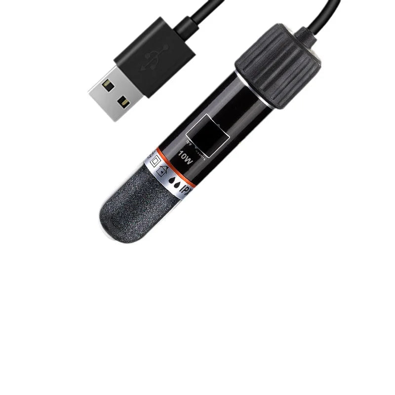 USB Mini Aquarium heating rod for Small Fish Tank 26°C Constant Temperature Aquarium Heater Submersible Thermostat Heater 10W