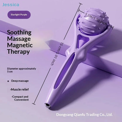 ♥Acupoint Massage Roller with Steel Balls - Handheld Body Massager for Circulation & Muscle Relief