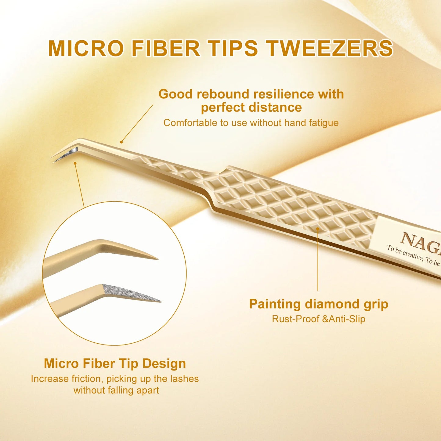 NAGARAKU AG Tweezers For Eyelash Extension Volume Fans-making Eyelash Precision Fiber Tip Tweezers Fast Shipping from USA