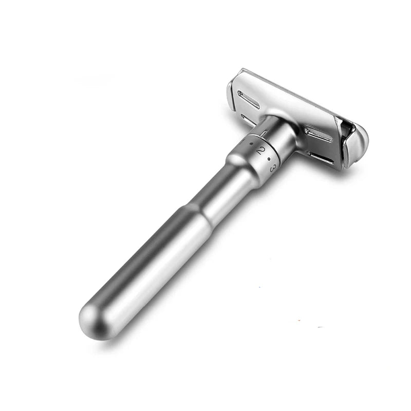 New Adjustable Safety Razor Mens Folding Shaving Double Edge Classic Safety With 5 PCS Titanium Coated Blades Shaver Razor Blade