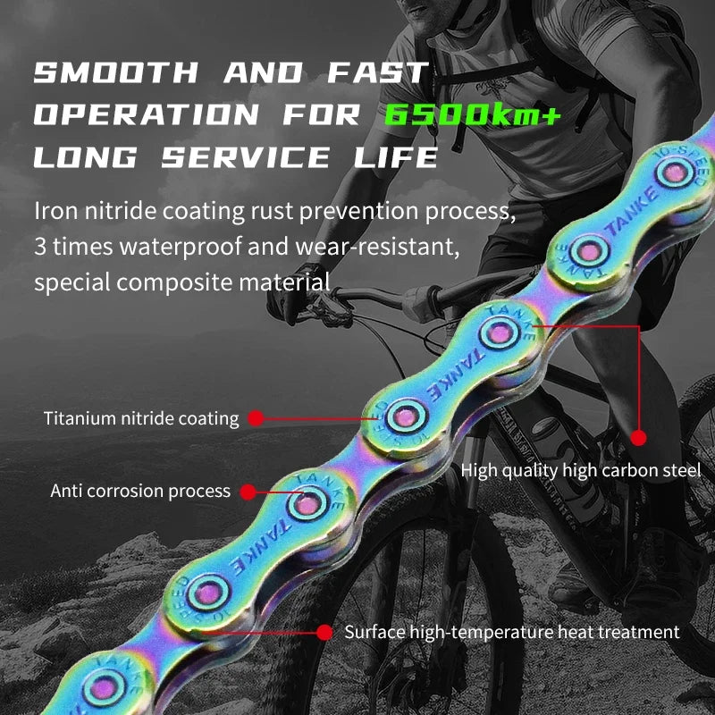TANKE Bike Chain S8 S9 S10 S11 S12 MTB Road Bicycle Chains,Variable Speed Chain 116/126L High Quality Current Cycling Accessorie