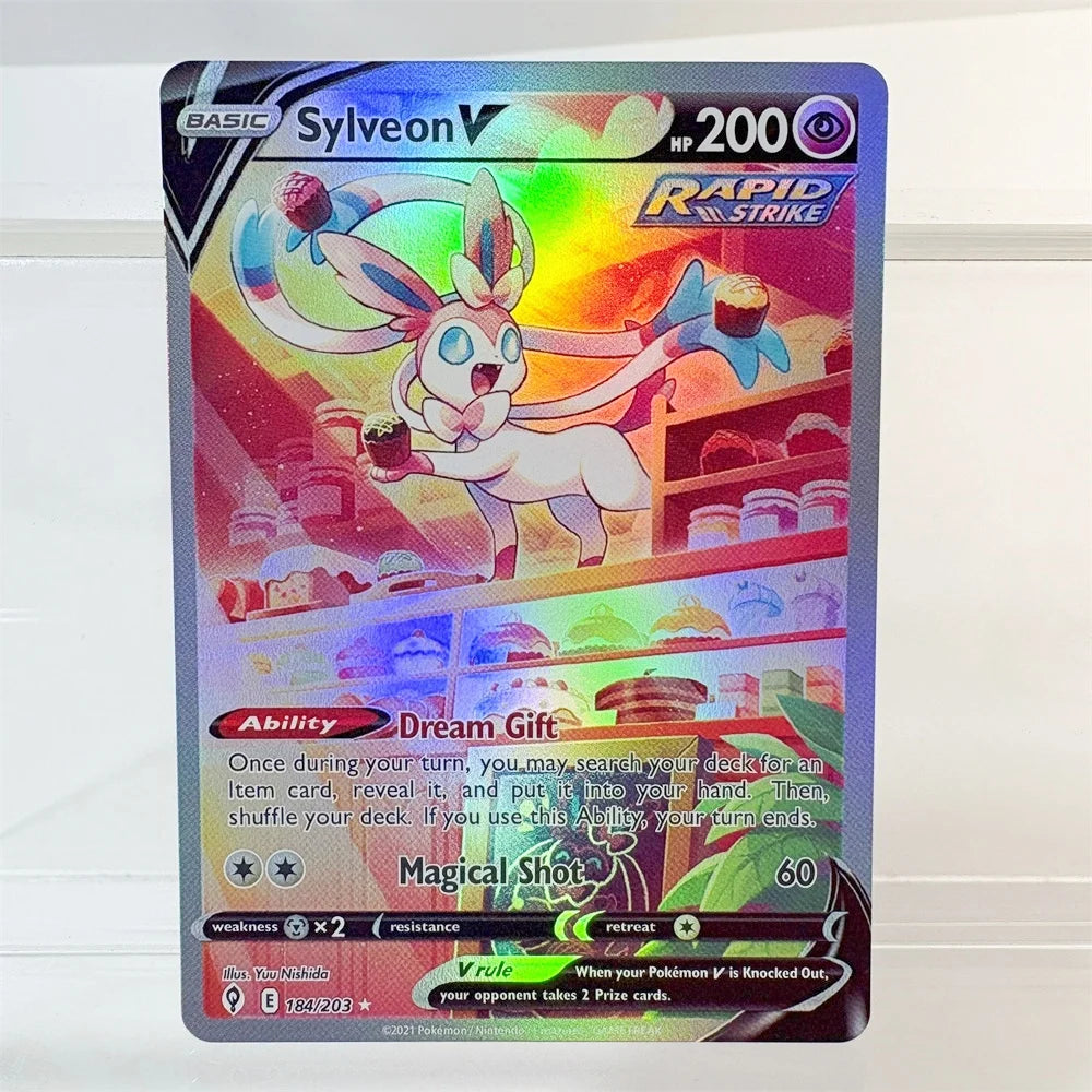 PKM High Quality Holo Proxy Cards Charizard Entei Leafeon Sylveon Sword & Shield Foil Cards PTCG PROXY The Best Gift at a Party