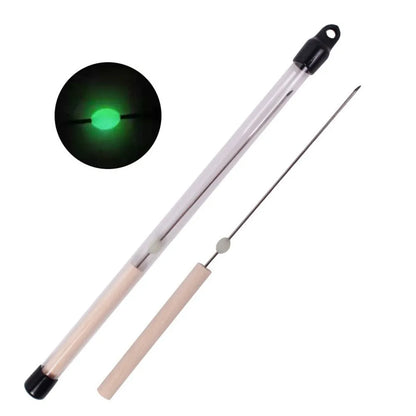 1pc 22.5cm Worm Baiting Needle Driller No-Escaping Hook Needle Quick Earthworm Hooking Needle Pins Hollow Gas Needle FishingTool