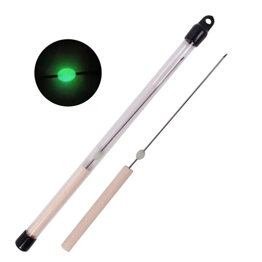 1pc 22.5cm Worm Baiting Needle Driller No-Escaping Hook Needle Quick Earthworm Hooking Needle Pins Hollow Gas Needle FishingTool