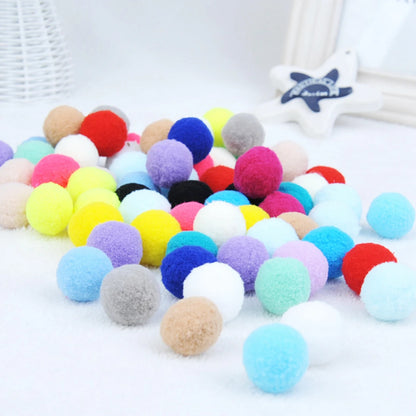 50/100 pcs Cute Funny Cat Toys Stretch Plush Ball Cat Toy Ball Creative Colorful Interactive Cat Pom Pom Cat Chew Toy