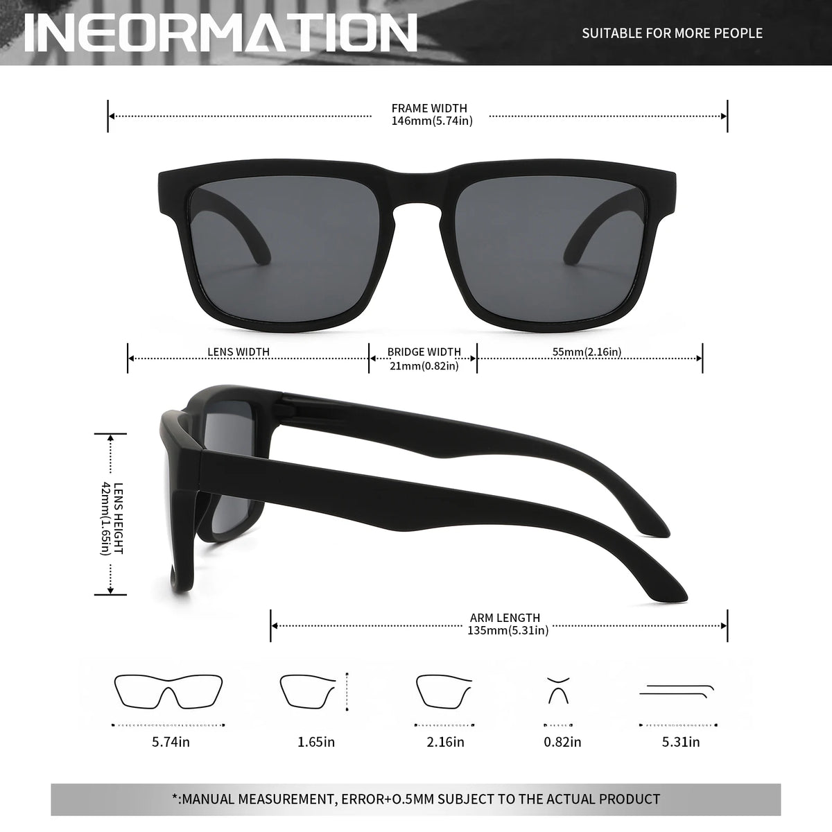 4PCS Square Sports Sunglasses with Designer Temple Pattern - UV400 for Men Women, Beach Vacation