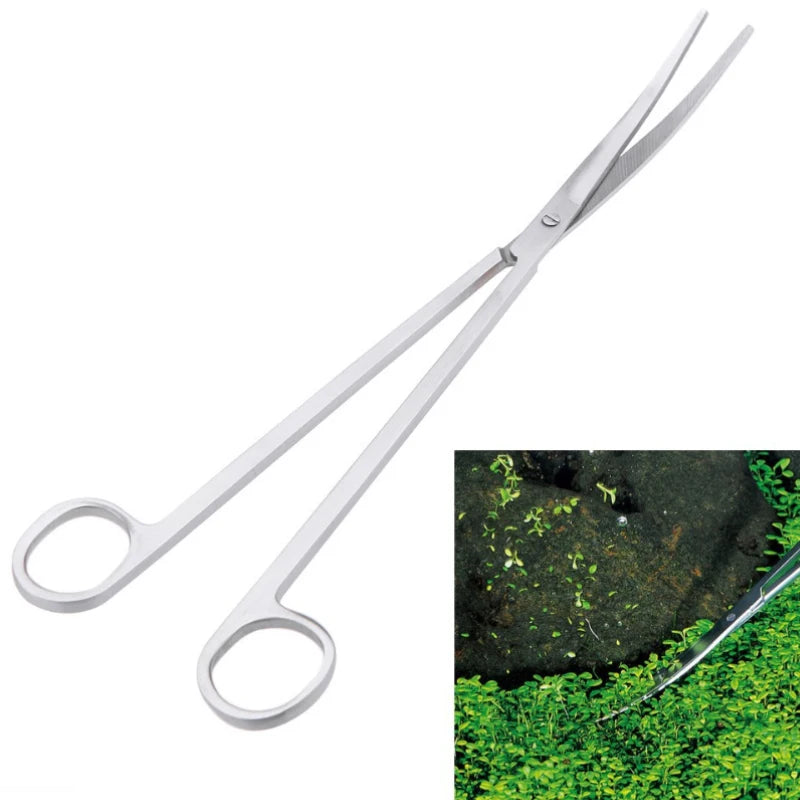 Aquarium Tools Set Scissor Tweezers Plants Wave Scissors Grass Stainless Cleaning Tools Fish Tank Shovels Aquarium Accessories