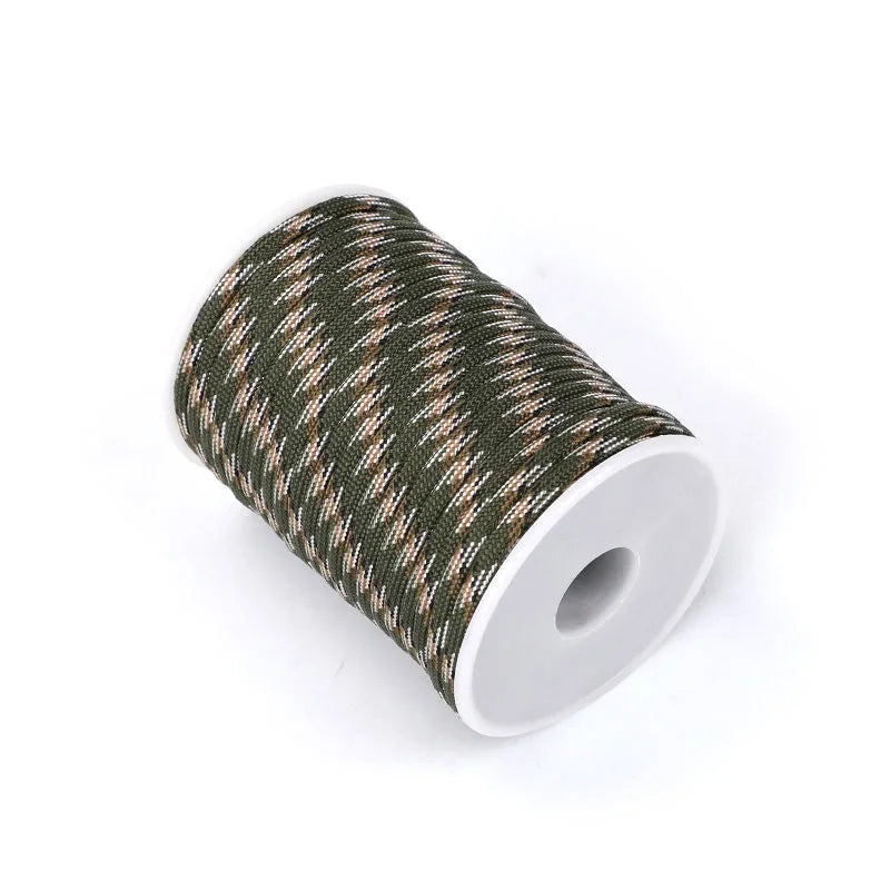 30M/50M/100M 7-Core 550 Paracord 4mm Parachute Cord Outdoor Camping Survival Rope Kit Umbrella Tent Lanyard Strap Clothesline