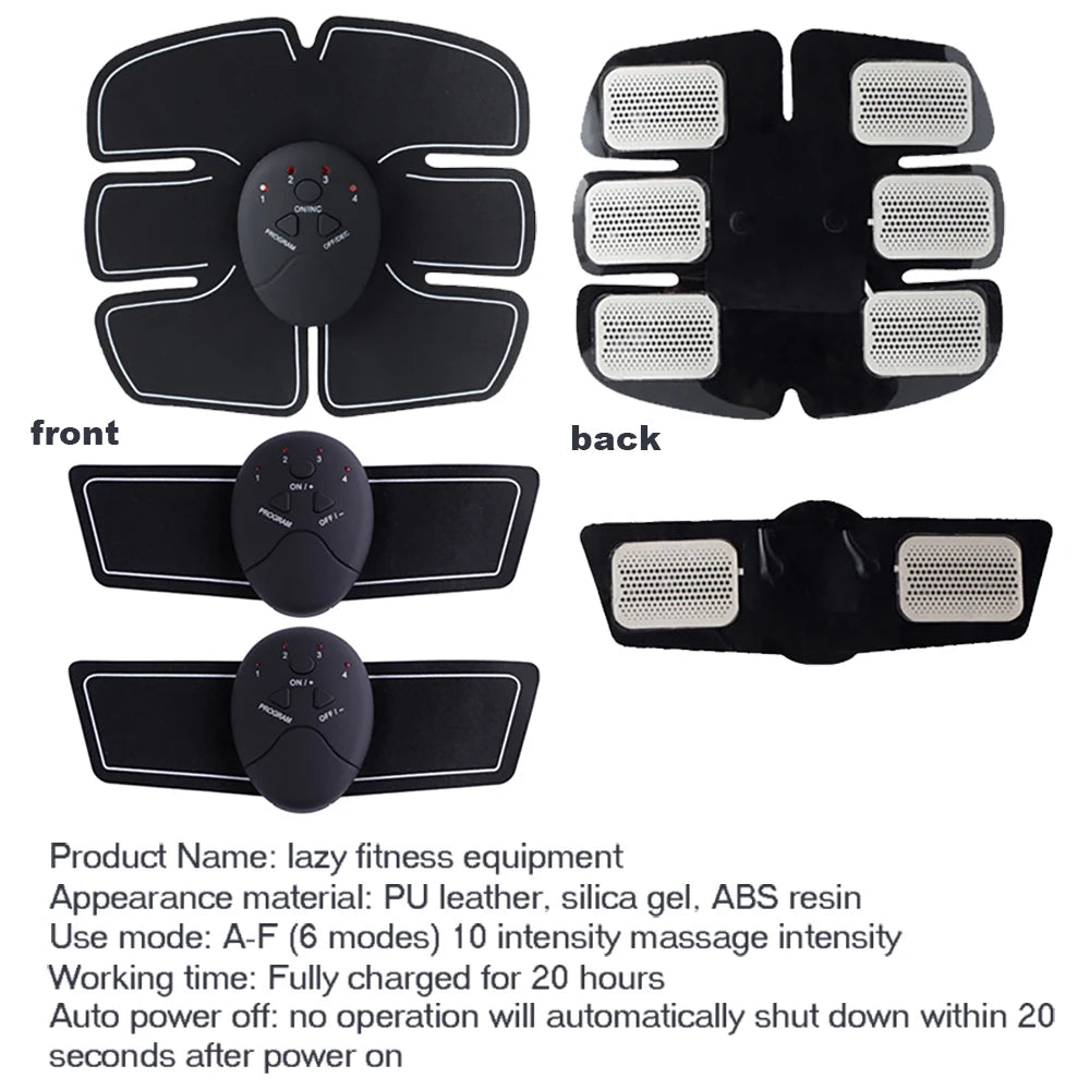 EMS Muscle Stimulator Abdominal Muscle Massager Hip Training Fitness Fat Burning Buttocks Arm Abdomen Trainer Apparatus Slimming