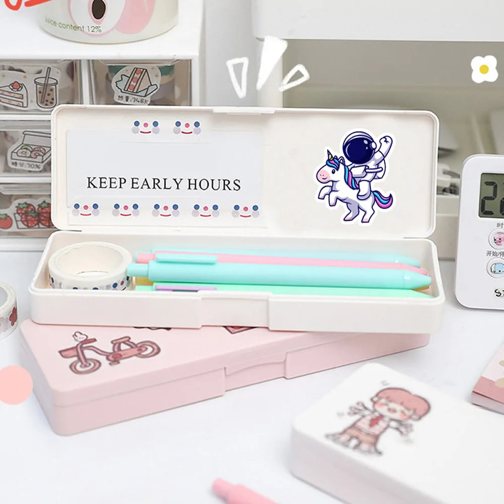 40-240pcs Astronaut Cosmonaut Stickers Cartoon Cute Decals Toy Stationery Guitar Phone Laptop Luggage Car Graffiti Kids Sticker