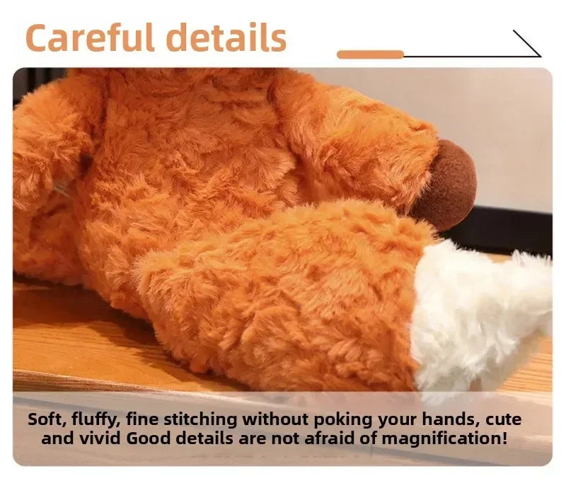 Cute Fluffy Fox Plush Toy Soft Cartoon Orange Foxes Stuffed Doll Baby Appease Children toys