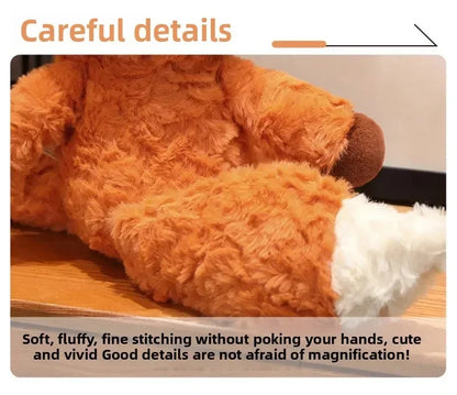 Cute Fluffy Fox Plush Toy Soft Cartoon Orange Foxes Stuffed Doll Baby Appease Children toys