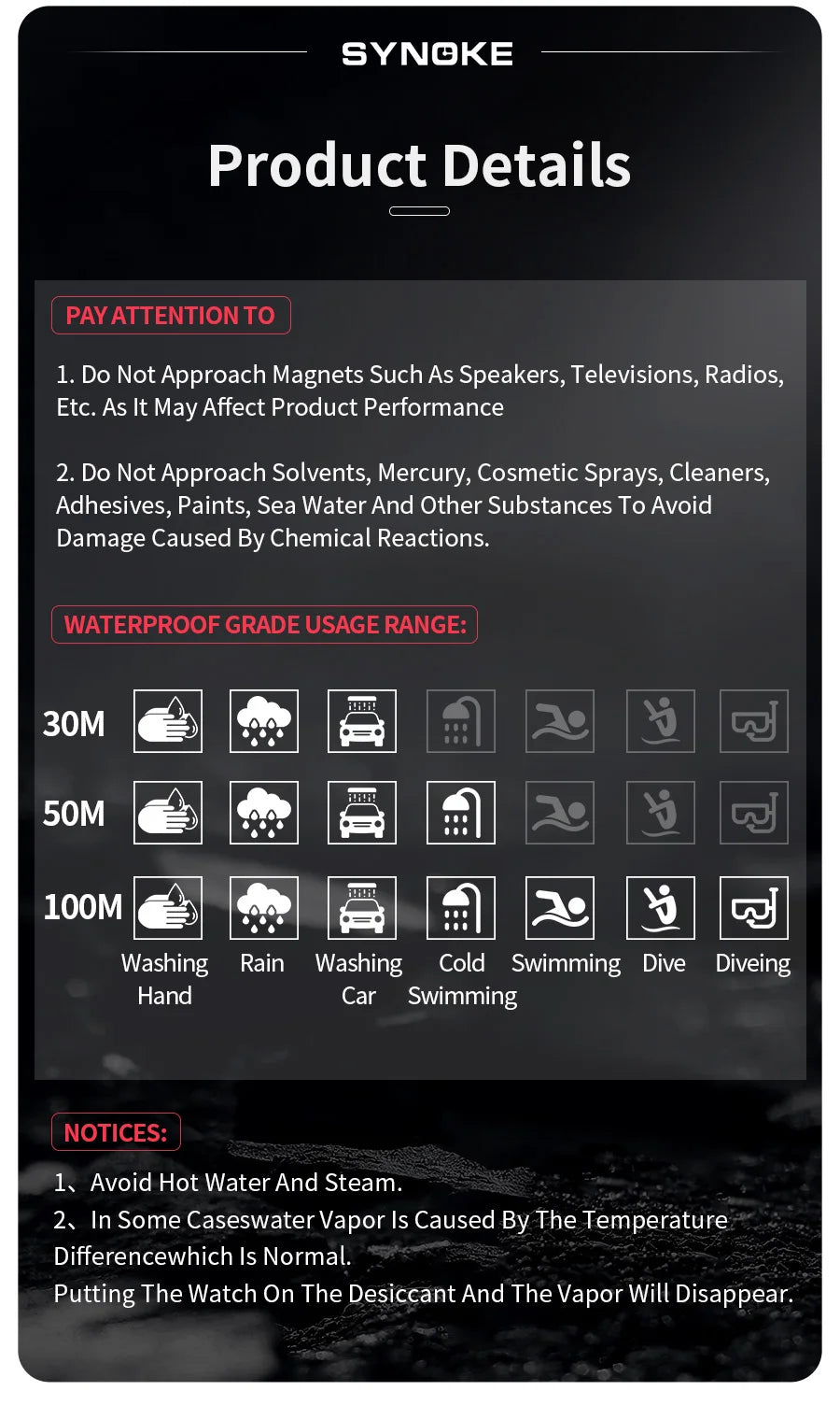 SYNOKE Military Digital Watches Men Sports Luminous Chronograph Waterproof Male Electronic Wrist Watches Relogio Masculino