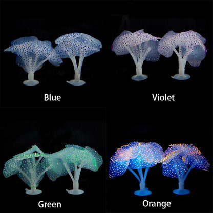 Luminous Anemone Simulation Artificial Plant Aquarium Decor Plastic Underwater Weed Grass Aquarium Fish Tank Decoration Ornament