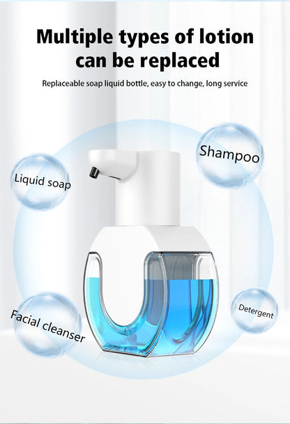 New Wall Mounted Automatic Soap Dispenser Foam Smart Hand Washing Machine 500ml Liquid Rechargeable Bathroom Induction Sensor