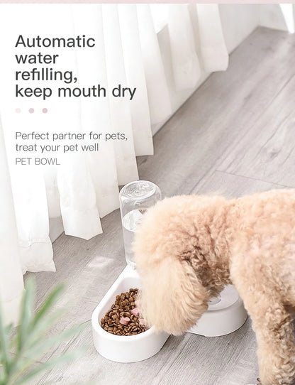 1PC Automatic Drinking Fountain Heart-shaped Pet Bowl Waterproof Spout Cat and Dog Bowl