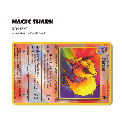 Charizard Gyarados Venusaur Blastoise Mewtwo Squirtle Snorlax Holographic Laser Credit Debit Card Film Skin Sticker