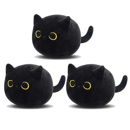 15cm/25cmFluffy Black Cat Plush Toys Stuffed Animal Cats Soft Pillow Nap Cushion Home Decoration Creative Birthday Gift for Kids