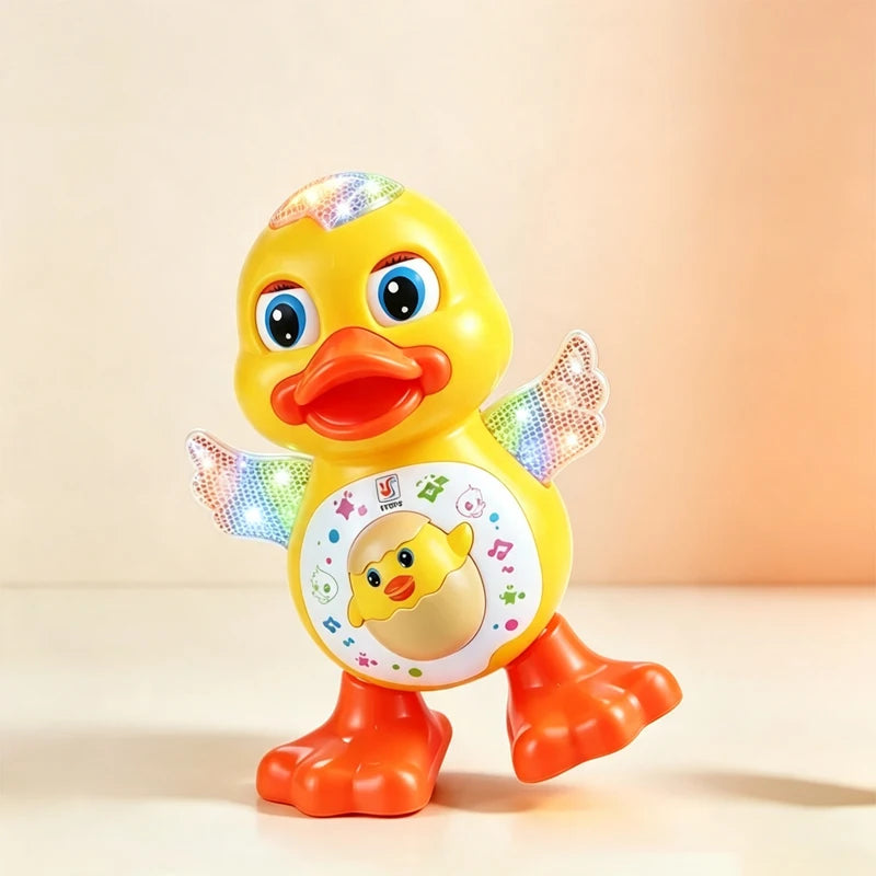 Electric Dancing Duck Robot Toy Duck Interactive Dancing Music Machine Duck With Flashing Lights Early Educational For Baby Kids