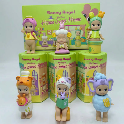 Sonny Angel Mini Figure Home Sweet Home Series Blind Box  Model Anime Doll Desktop Ornament Decor Toy Girl Birthday Gift