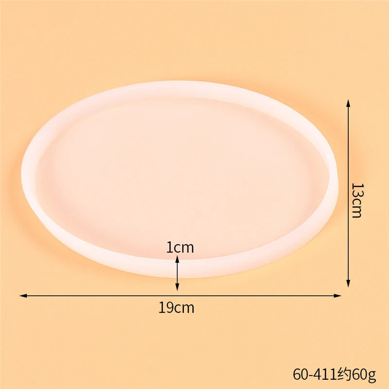 Round Square Rectangle Heart Coaster Silicone Mold Epoxy Resin Mold for DIY Jewelry Storage Base Making Cup Tray Home Decoration