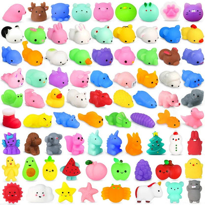 50-5PCS Mochi Squishies Kawaii Anima Squishy Toys For Antistress Ball Squeeze Party Favors Stress Relief Toys For Birthday