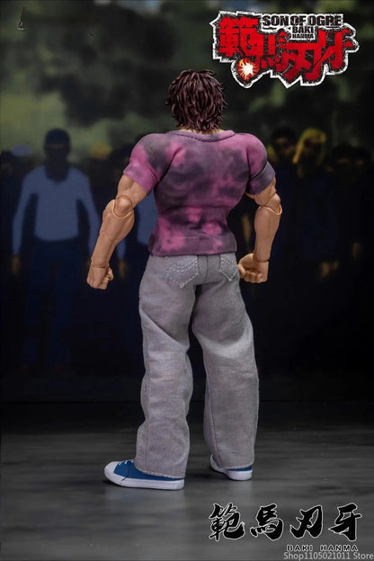 1/12 Scale Anime Baki Hanma Oni Action Figure Real Man Assembly Model Figurine Office Desktop Decoration Ornaments Boy'S Gifts