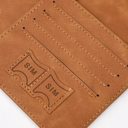 Travel Passport Cover Holder Case PU Leather Men Women Ticket Wallet Protective with Credit Card Holder Protector Cover Case