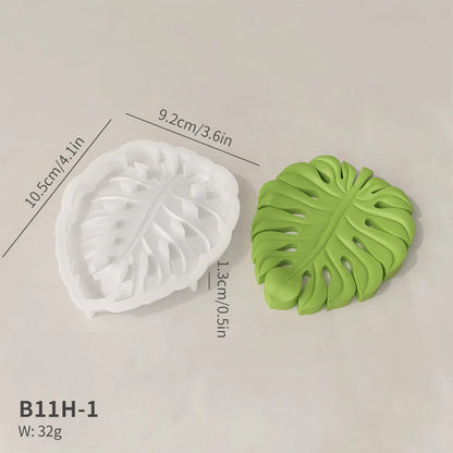 3D Tropical Leaves Silicone Mold for Handmade Soap Candle Resin Macking Molds DIY Art Crafts Aromatherapy Gypsum Ornaments Mould