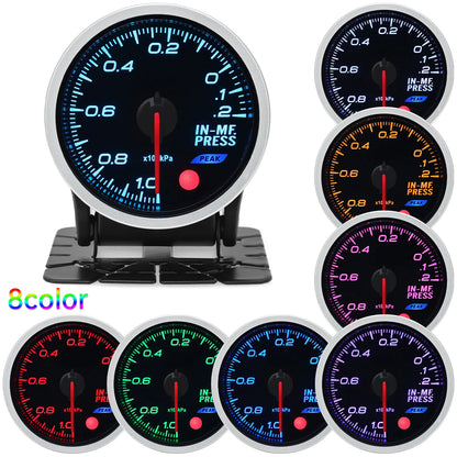 Universal Auto 12V 52mm 8 Color Racing Car Oil Pressure Water Oil Temp EGT Exhaust Temp Turbo Boost Tachometer Gauge Meter