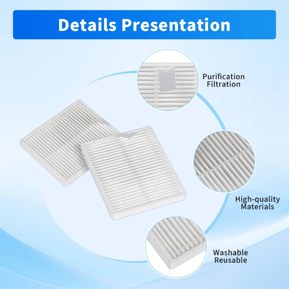 HEPA Filter For Xiaomi E12 E10 B112 S20 D106 E10C 3C Plus C103 3C Enhanced Robot Vacuum Cleaner Replacement Spare Parts