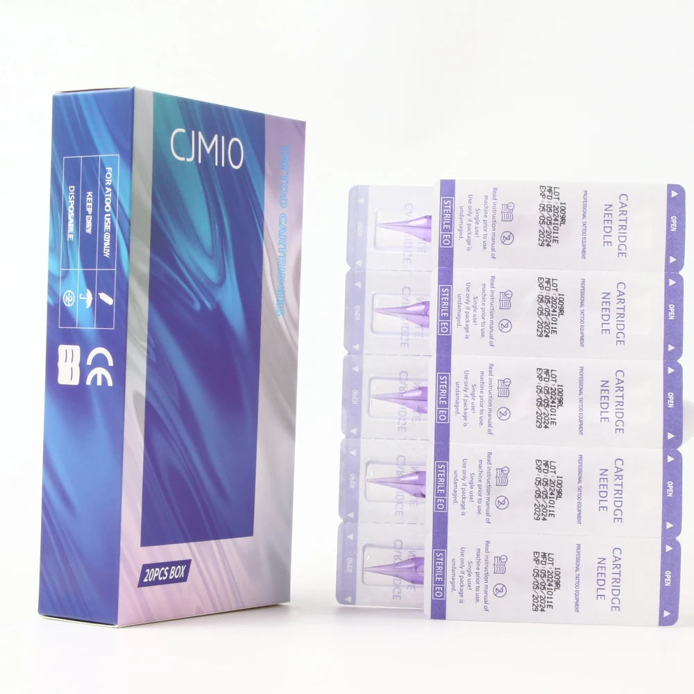 CJMIO Tattoo Needle Cartridge 3RL 5RL Bugpin Tattoo Cartridge Needle Round Liner Shader Magnum For Body Tattoo Eyebrow Machine