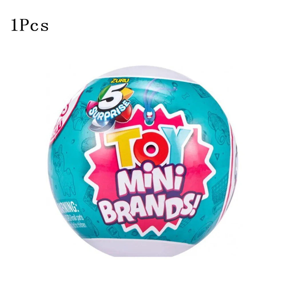 5 Surprise Mini Brands Series 1 by ZURU Mystery Real Miniature Collectible Toy Capsule Anime Figure Toy Birthday Surprise Gift