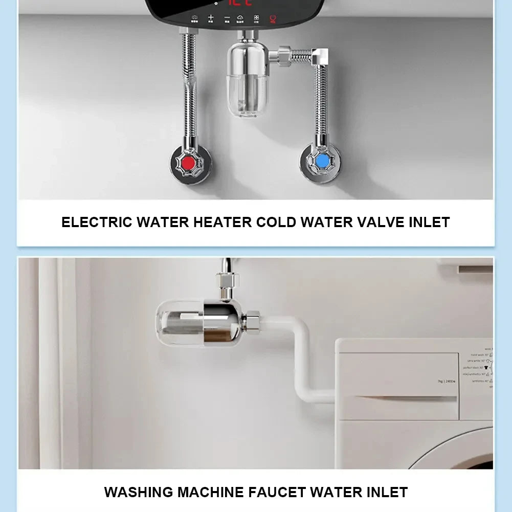 Stainless Steel Household Water Filter Front Inlet Tap Anti-Scale Shower Purifier for Drinking Water