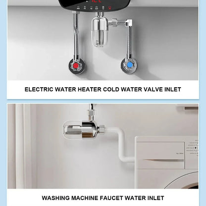 Stainless Steel Household Water Filter Front Inlet Tap Anti-Scale Shower Purifier for Drinking Water