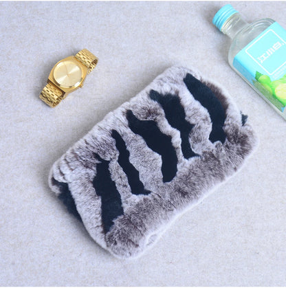 Women Handmade Stretch 100% Real Rabbit Fur Scarf Knit Genuine Rex Rabbit Fur Headbands Girls Natural Rabbit Fur Ring Scarves