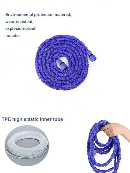 25FT-200FT Expandable Magic Hose Lightweight Design Durable Materials 7 Water Spraying Functions Gun Home Garden Watering Tools