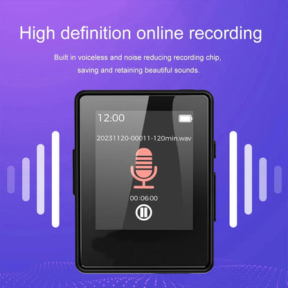 Portable Bluetooth 5.0 MP3 Player With LED Screen Music Stereo Speaker Mini MP4 Video Playback FM Radio Recording For Walkman