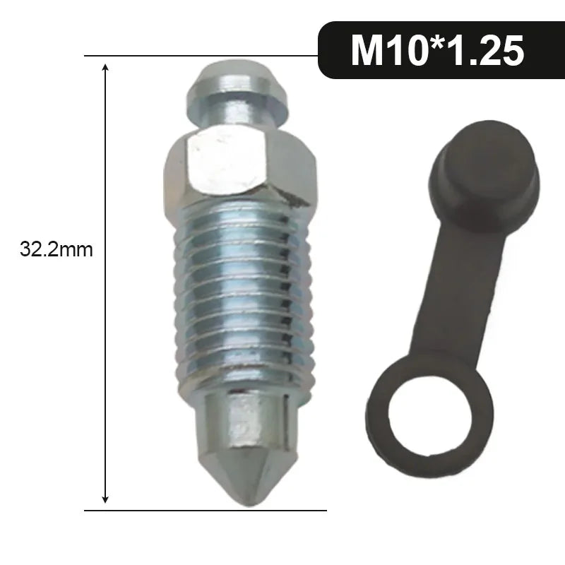 Motorcycle Brake Caliper Oil Drain Deflation Screws M8 M10 with Rubber Cap for Brembo Caliper Air Bleed Nipple Bolts
