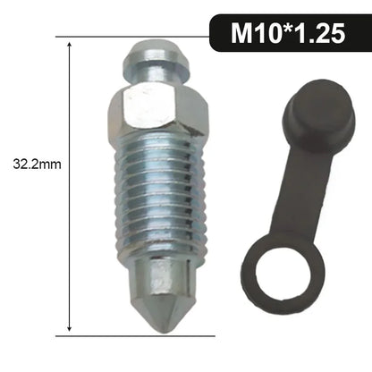 Motorcycle Brake Caliper Oil Drain Deflation Screws M8 M10 with Rubber Cap for Brembo Caliper Air Bleed Nipple Bolts