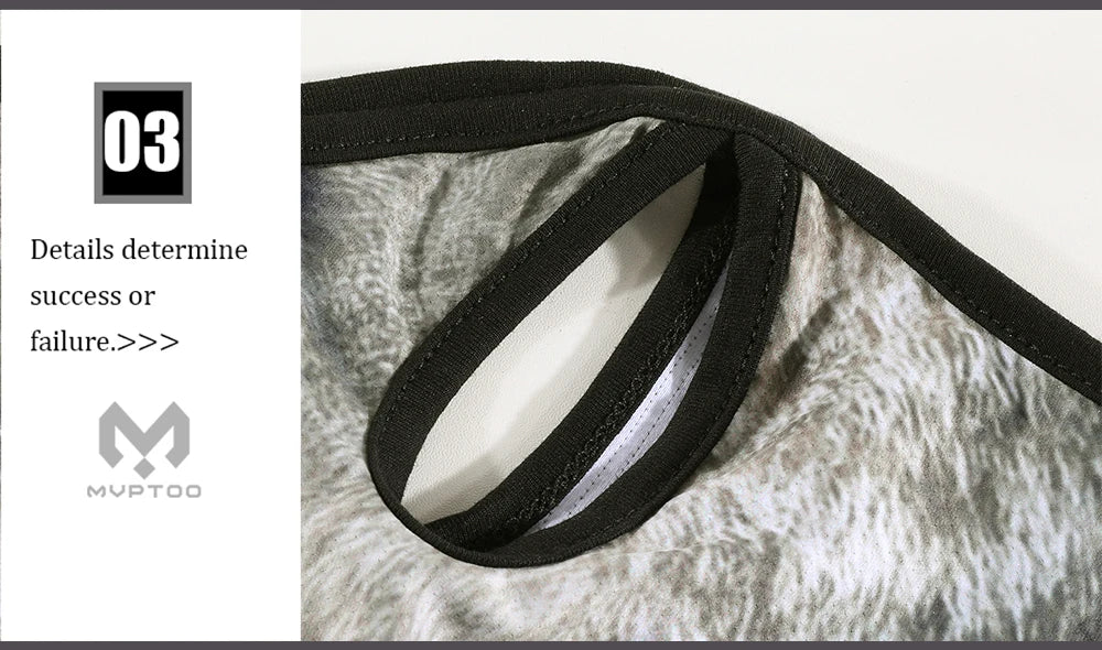 3D Animals Magic Scarf Bandana Breathable Neck Warmer Gaiter Hanging Ear Outdoor Sports Triangle Face Mask Neckerchief Summer