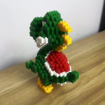 Knew Built Micro Mini Building Blocks Toys Create Your Green Dinosaur Jungle Perfect Children’s Playmate and Decorative Ornament