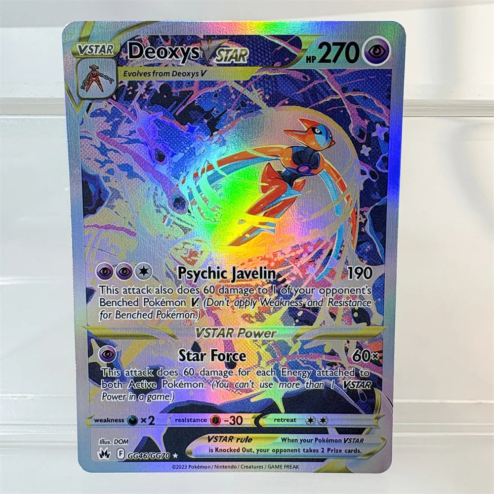 PKM Proxy Card Holographic Rayquaza VMAX Deoxys Reshiram&Charizard Sylveon GX Hobbies Rare Collection Battle Cards Toys Gifts