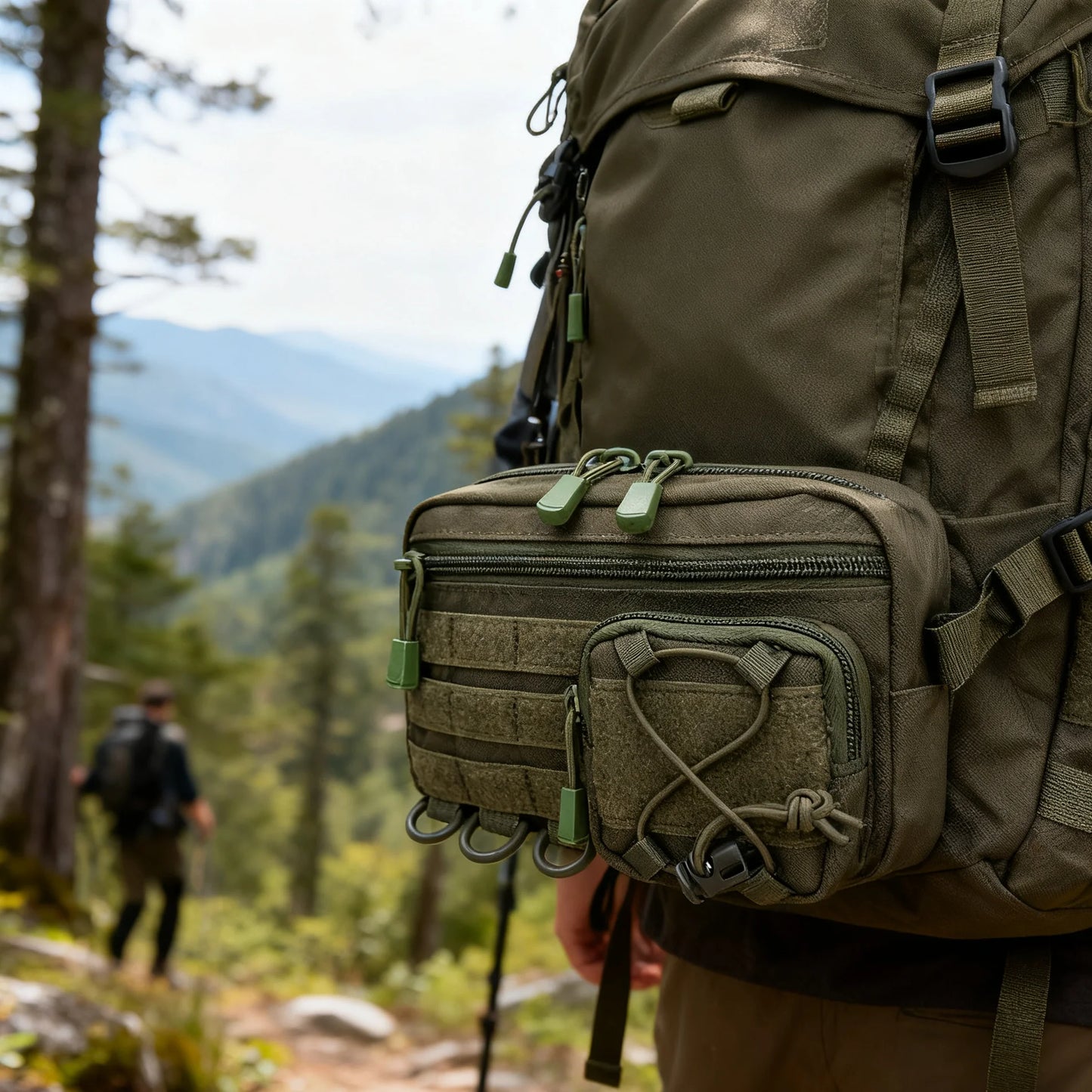 1000D EDC Pouch Molle Organizer Bag Utility EDC Tool Pouch Horizontal Modular Pouch Outdoor Waist Pack EMT Hunting Fanny Pack