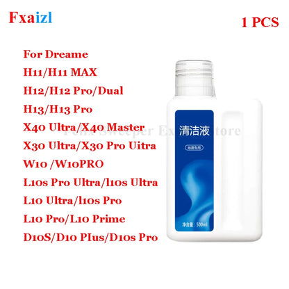 500ml Cleaning Fluid For Dreame X40 Ultra\X30 Ultra\H11/H11 Max/H12/H13/H12 Pro / M12 /W10 Cleaning Fluid Parts Accessories
