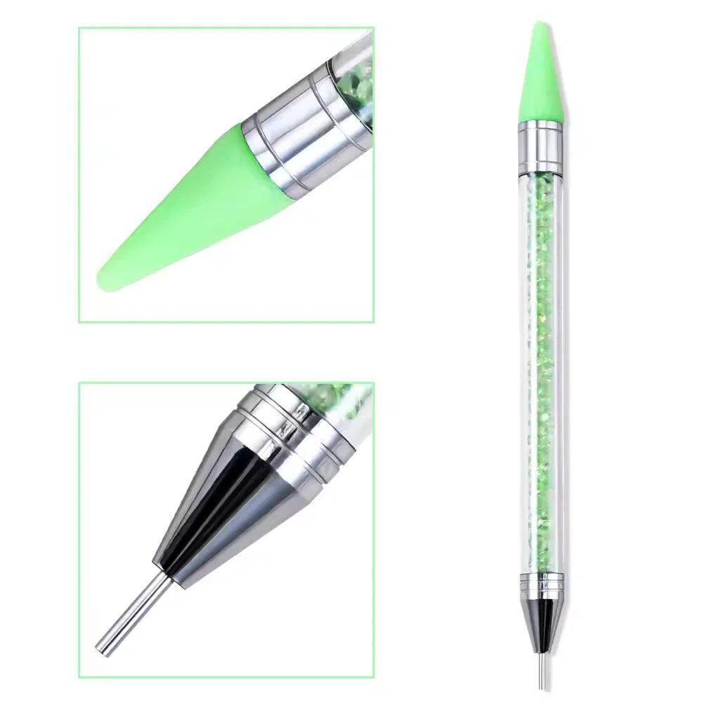 LINMANDA Rhinestone Dotting Tool Double Ended Rhinestone Dotting Crayon Rhinestone Application Tool Suitable for Home DIY