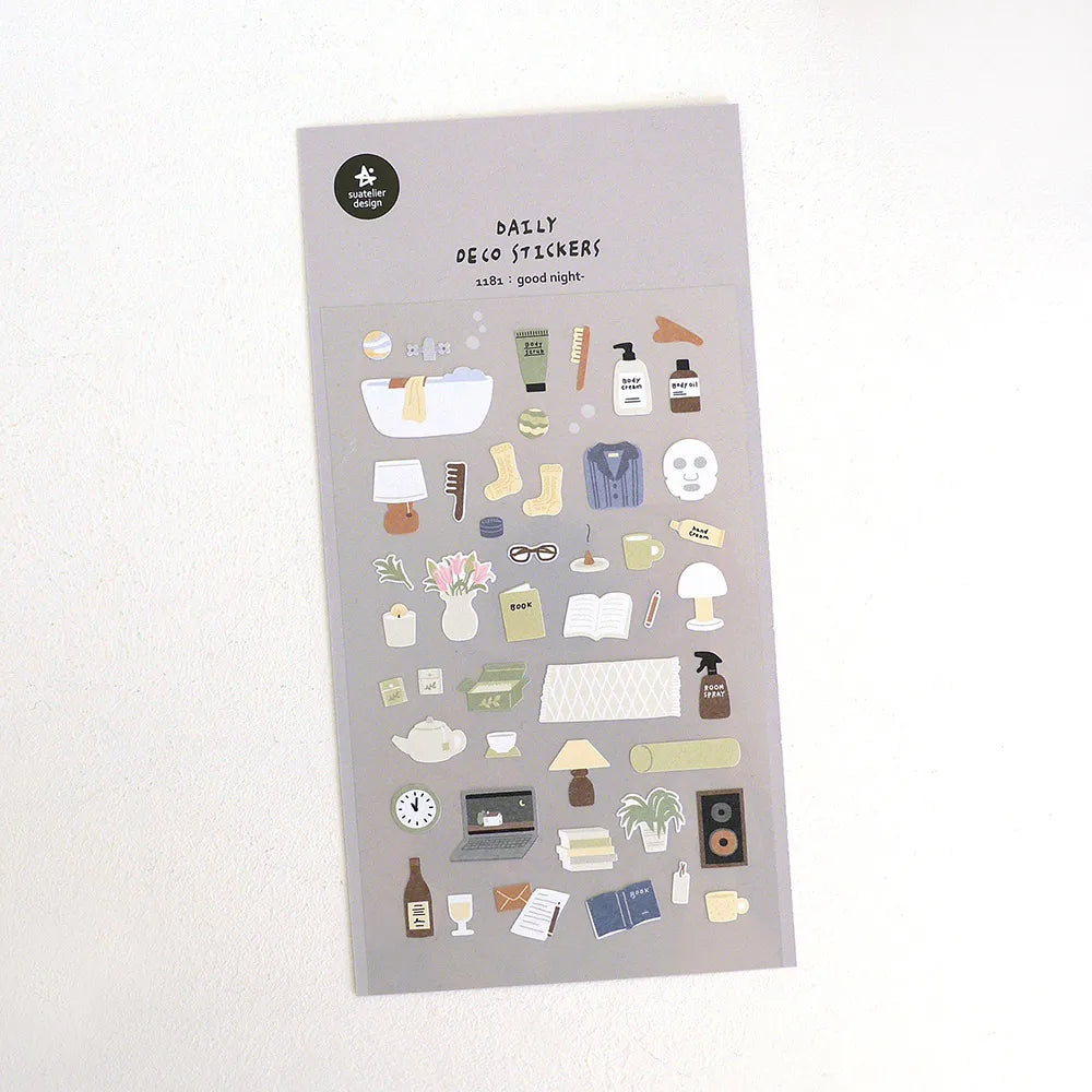 Korean Import Suatelier Travel Home Life Study Friend Stickers Scrapbooking Diy Journaling Diary Stationery Sticker School Gift