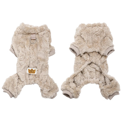 Pet Dog Clothes Cozy Soft Fleece Puppy Cat Jumpsuit For Small Medium Dogs Cats Winter Warm Clothes With Elasicity Yorkshire Pug