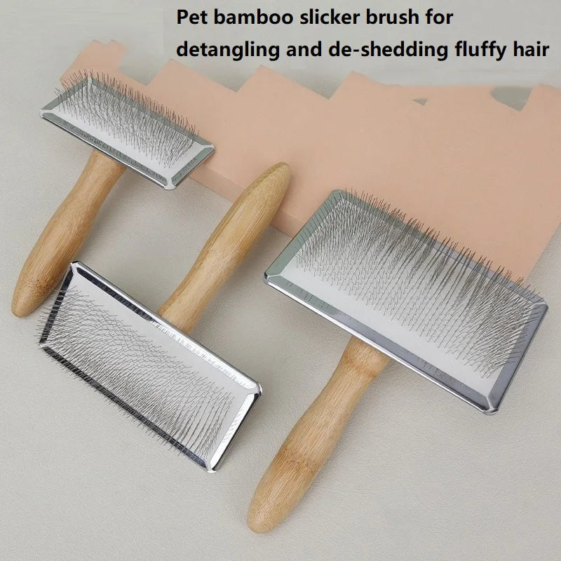 New Dog Short Hair Brush Dog Comb Solid Wood Cat Comb Pet Hair Remover Large Dog Comb Car Animal Hair Brush GSZ05