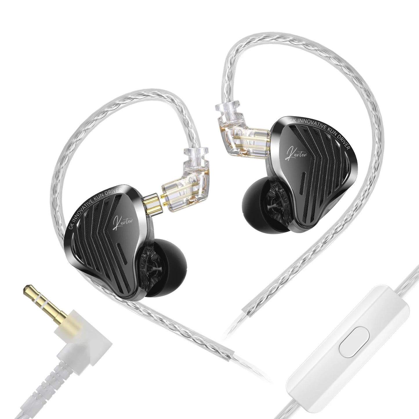 GK KUNTEN Earphones New Generation Dynamic Driver Unite Headests Hifi Music Earbuds DJ Headphones
